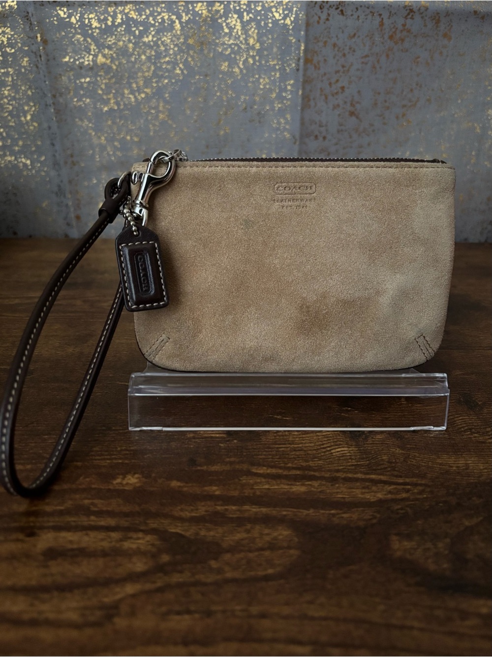 Coach Vintage Leatherwear Est 1941 Suede Wristlet